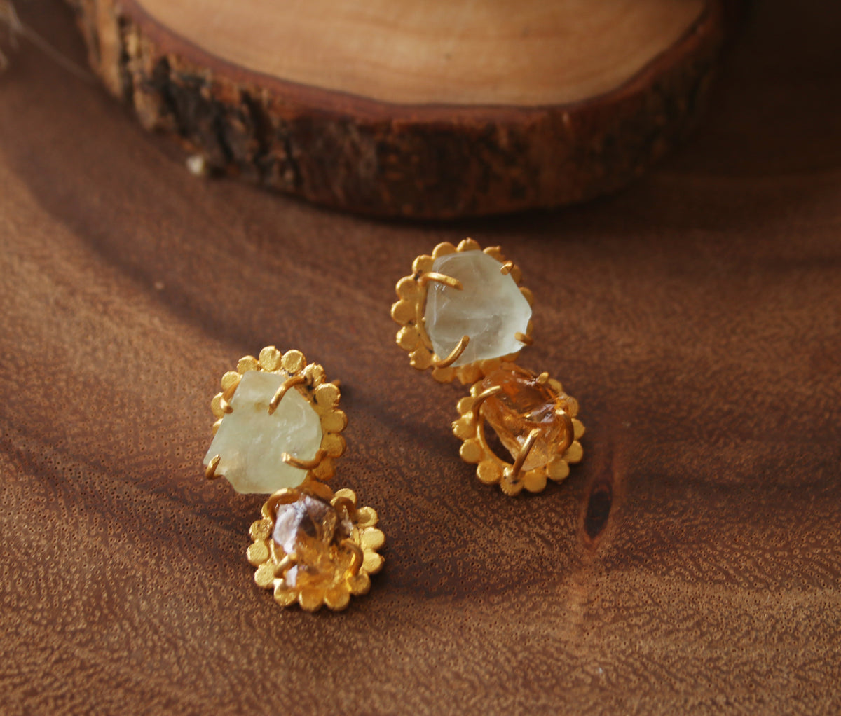 Buds Earrings by Soenaar, handcrafted 18k gold-plated jewelry (photo 5)