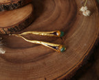 Nepenthes Earrings by Soenaar, handcrafted 18k gold-plated jewelry (photo 4)