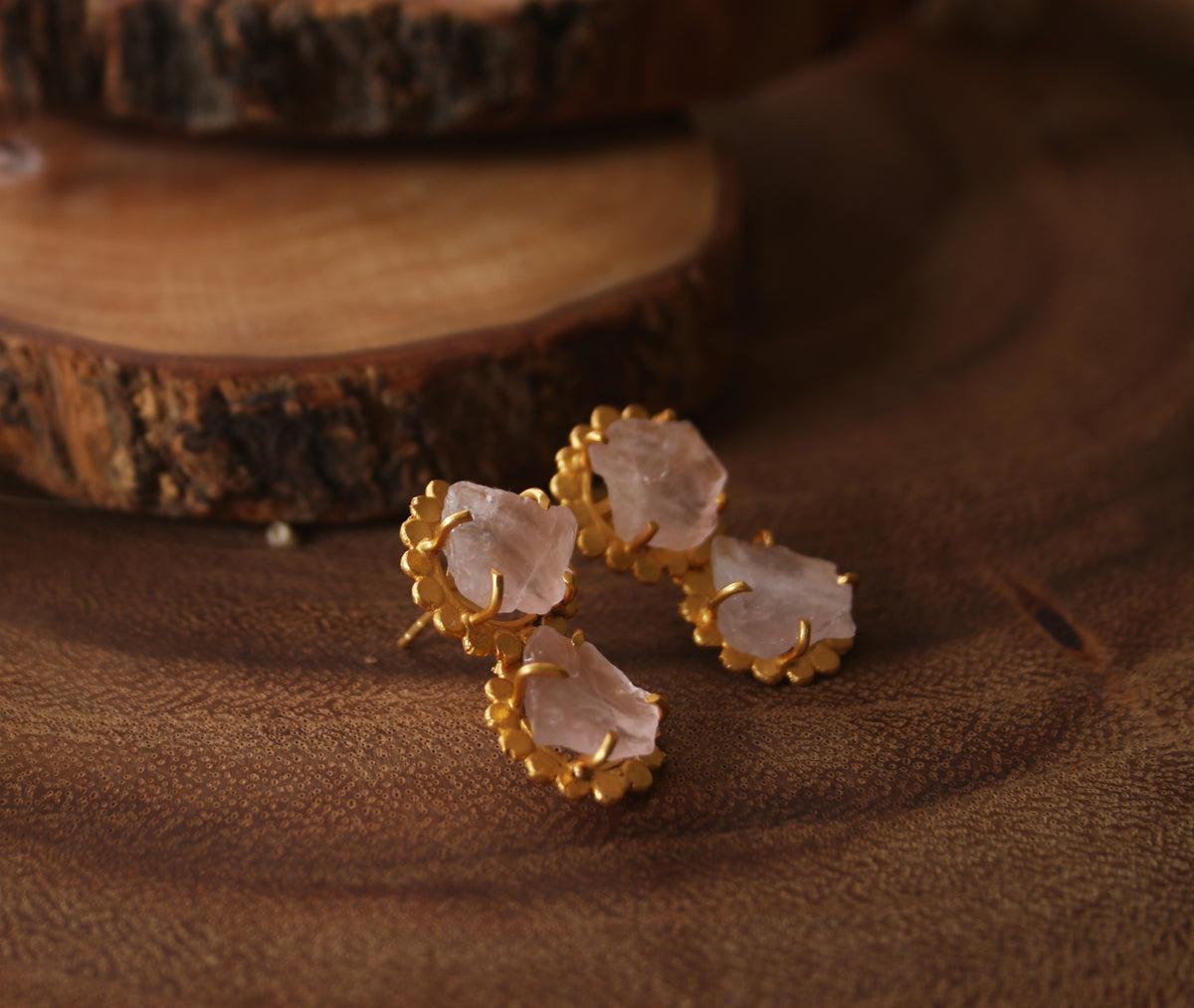 Buds Earrings by Soenaar, handcrafted 18k gold-plated jewelry (photo 6)