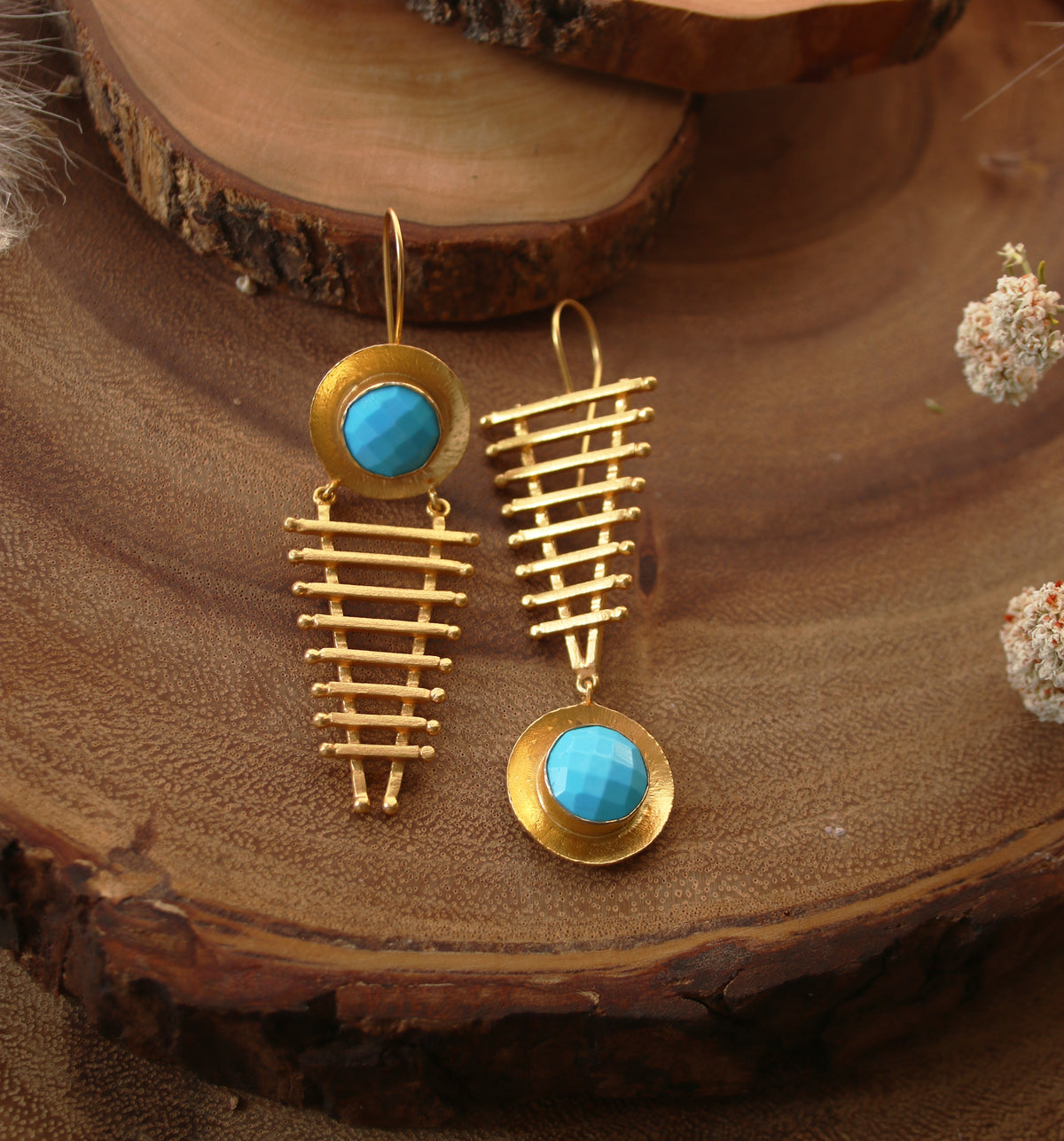 Seedi Earrings by Soenaar, handcrafted 18k gold-plated jewelry (photo 3)