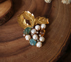 Flower Brooch by Soenaar, handcrafted 18k gold-plated jewelry (photo 2)