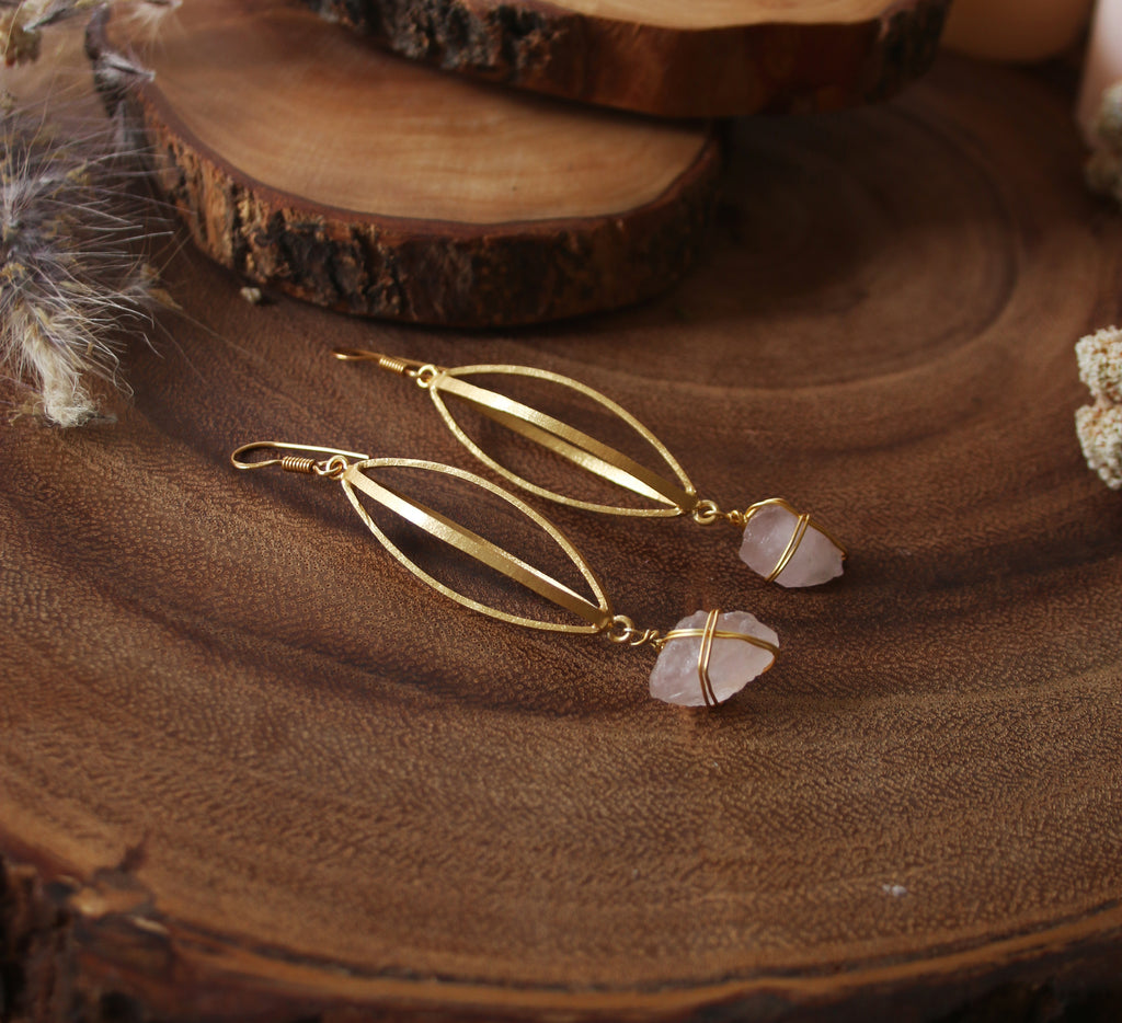 Coop Earrings by Soenaar, handcrafted 18k gold-plated jewelry (photo 4)