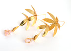 Bougainvillea Earrings by Soenaar, handcrafted 18k gold-plated jewelry (photo 4)