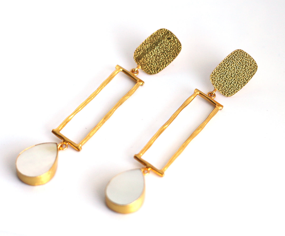 Cleopatra Earrings by Soenaar, handcrafted 18k gold-plated jewelry (photo 3)