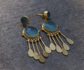 Egyptian Dangles Earrings by Soenaar, handcrafted 18k gold-plated jewelry (photo 4)