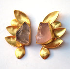 Half Butterfly Earrings by Soenaar, handcrafted 18k gold-plated jewelry (photo 5)
