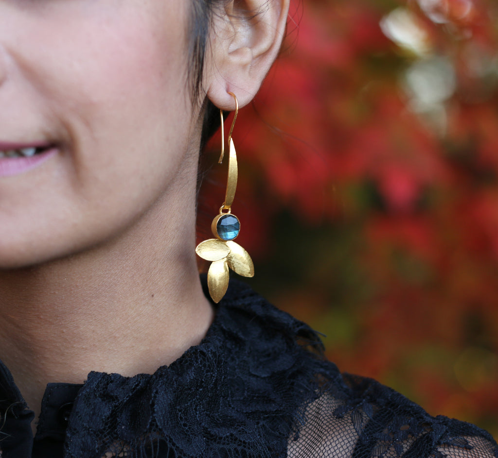 Trine Earrings by Soenaar, handcrafted 18k gold-plated jewelry (photo 6)