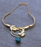 Coil Leaf Choker by Soenaar, handcrafted 18k gold-plated jewelry (photo 5)