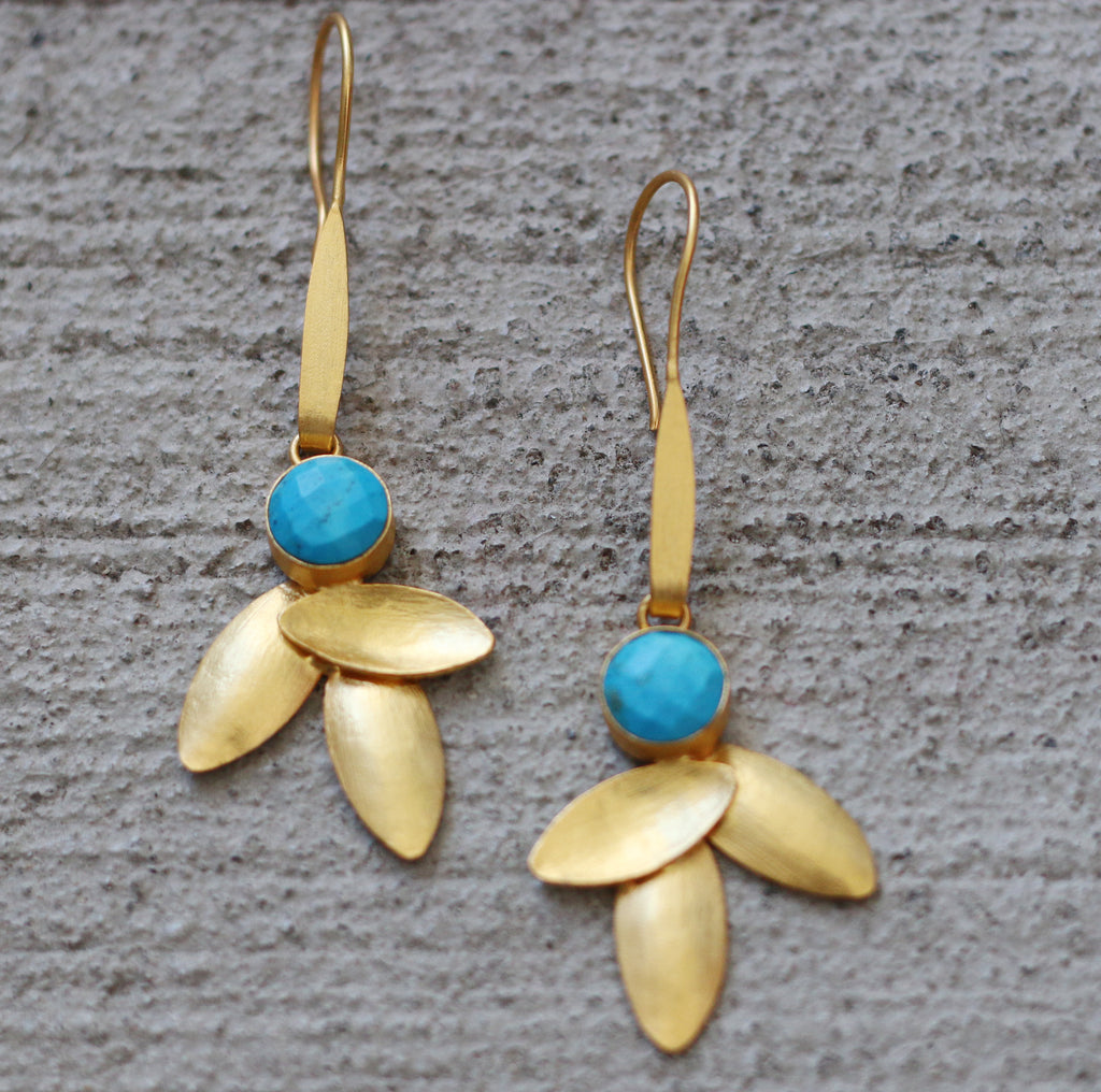 Trine Earrings by Soenaar, handcrafted 18k gold-plated jewelry (photo 8)