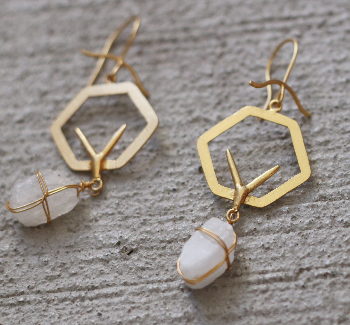 Tiet Earrings by Soenaar, handcrafted 18k gold-plated jewelry (photo 3)