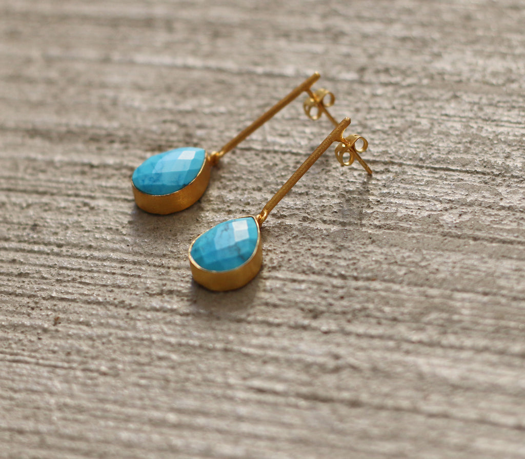 String Earrings by Soenaar, handcrafted 18k gold-plated jewelry (photo 4)