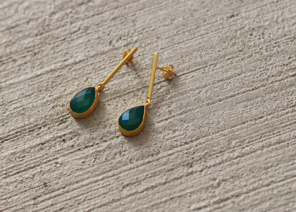 String Earrings by Soenaar, handcrafted 18k gold-plated jewelry (photo 6)