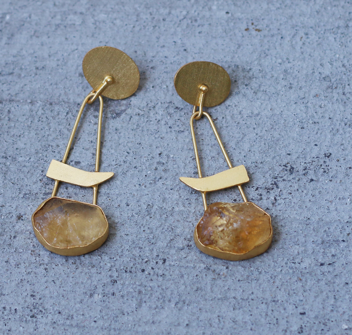 Slash Earrings by Soenaar, handcrafted 18k gold-plated jewelry (photo 5)