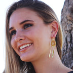 Wave Hook Earrings by Soenaar, handcrafted 18k gold-plated jewelry (photo 3)