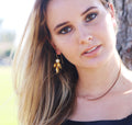 Angel 18k Gold Plated Earrings by Soenaar, handcrafted 18k gold-plated jewelry