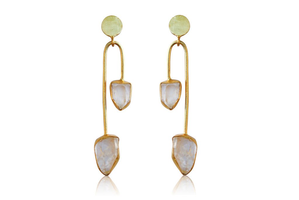 Balance 18k Gold Plated Earrings by Soenaar, handcrafted 18k gold-plated jewelry (photo 13)