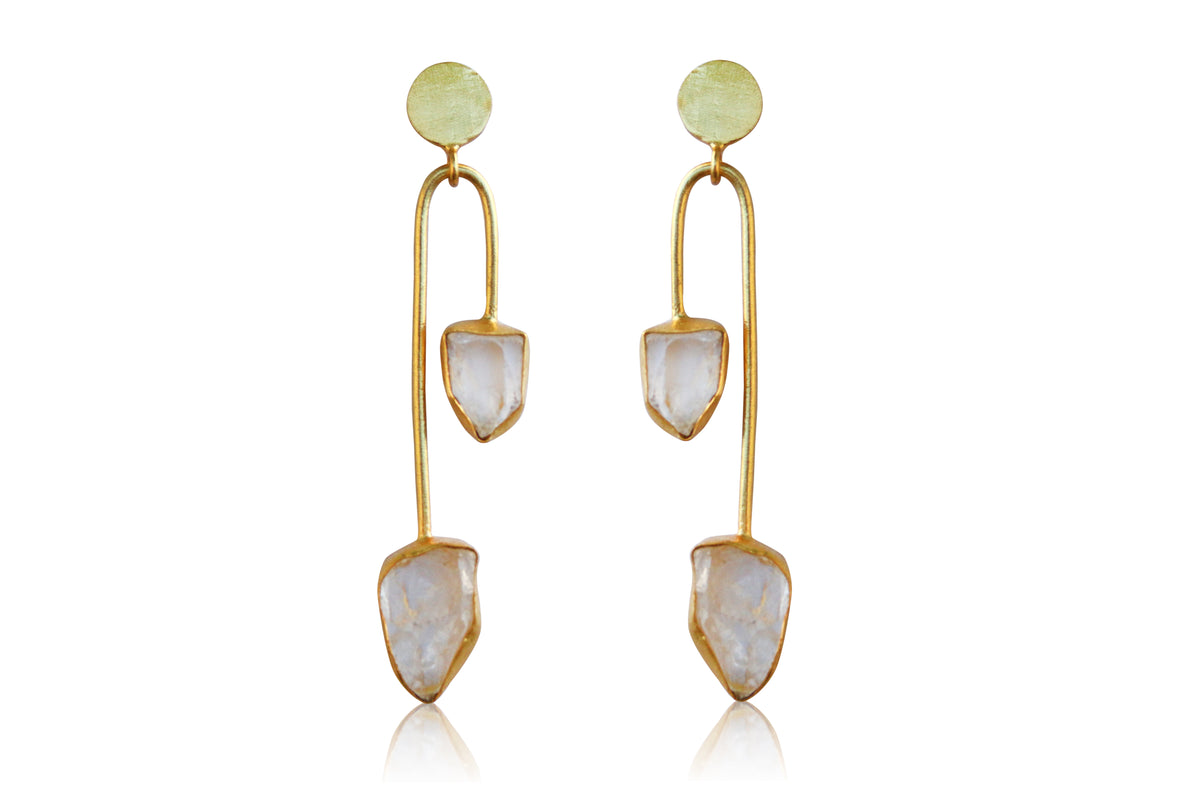 Balance 18k Gold Plated Earrings by Soenaar, handcrafted 18k gold-plated jewelry (photo 13)