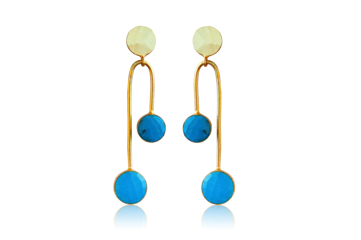 Balance 18k Gold Plated Earrings by Soenaar, handcrafted 18k gold-plated jewelry (photo 4)