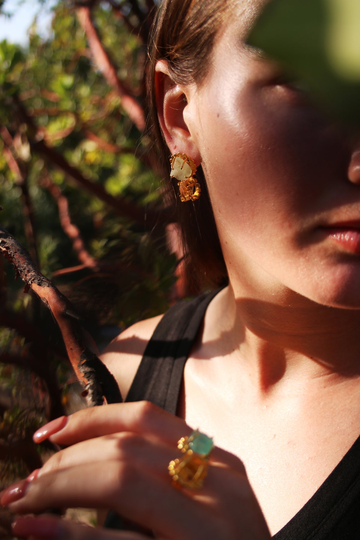 Buds Earrings by Soenaar, handcrafted 18k gold-plated jewelry (photo 4)