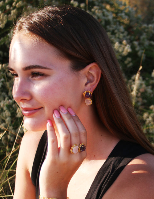 Buds Earrings by Soenaar, handcrafted 18k gold-plated jewelry
