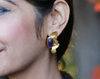 Half Butterfly Earrings by Soenaar, handcrafted 18k gold-plated jewelry (photo 6)
