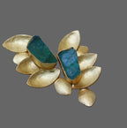Half Butterfly Earrings by Soenaar, handcrafted 18k gold-plated jewelry (photo 9)