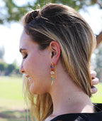 Cleave 18k Plated Earrings Amethyst by Soenaar, handcrafted 18k gold-plated jewelry (photo 4)