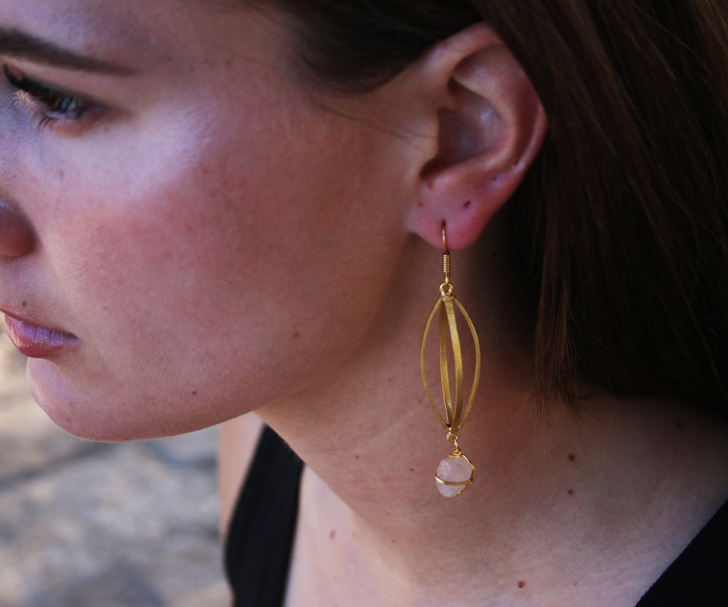 Coop Earrings by Soenaar, handcrafted 18k gold-plated jewelry (photo 5)