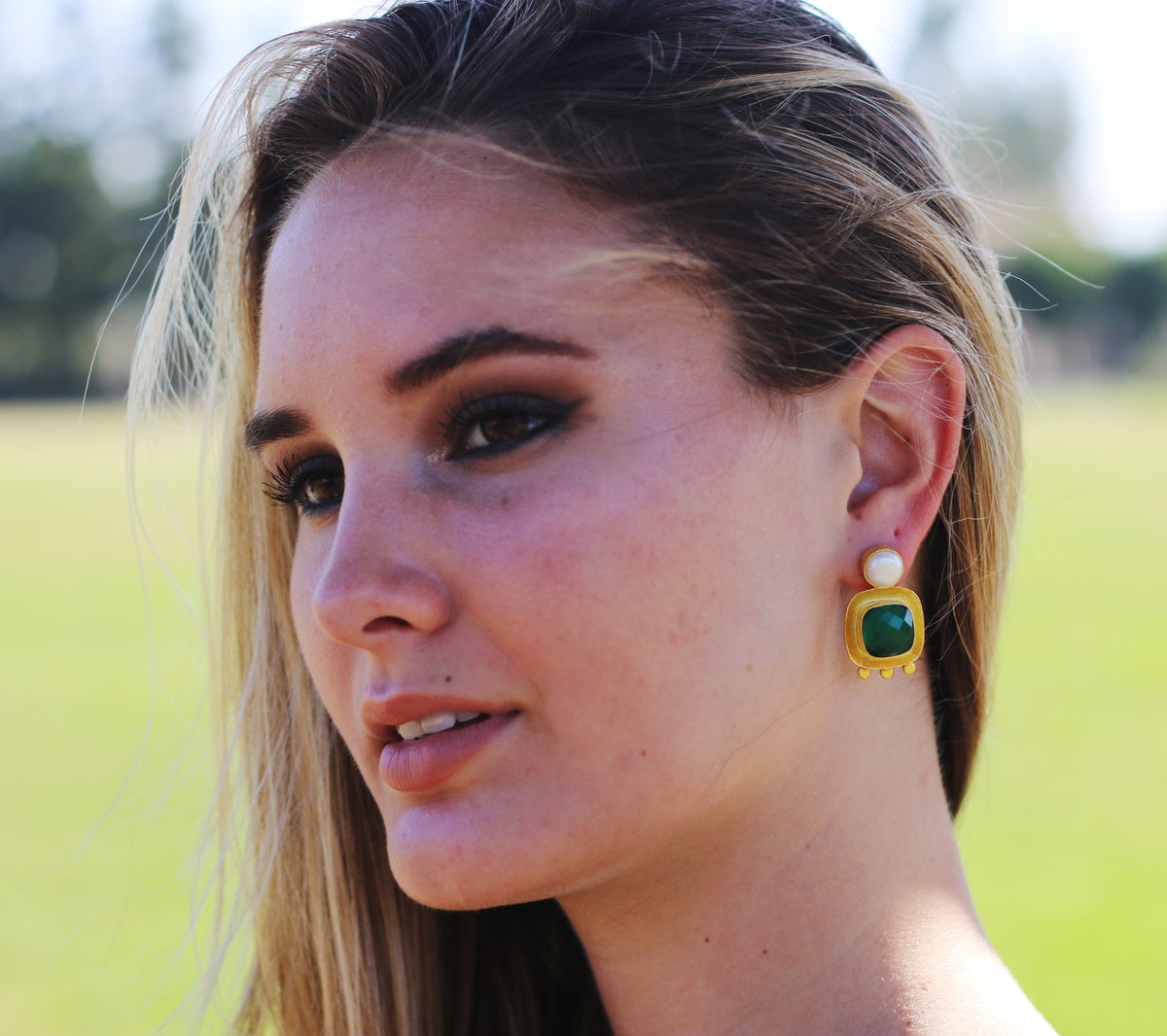 Delphic Earrings by Soenaar, handcrafted 18k gold-plated jewelry