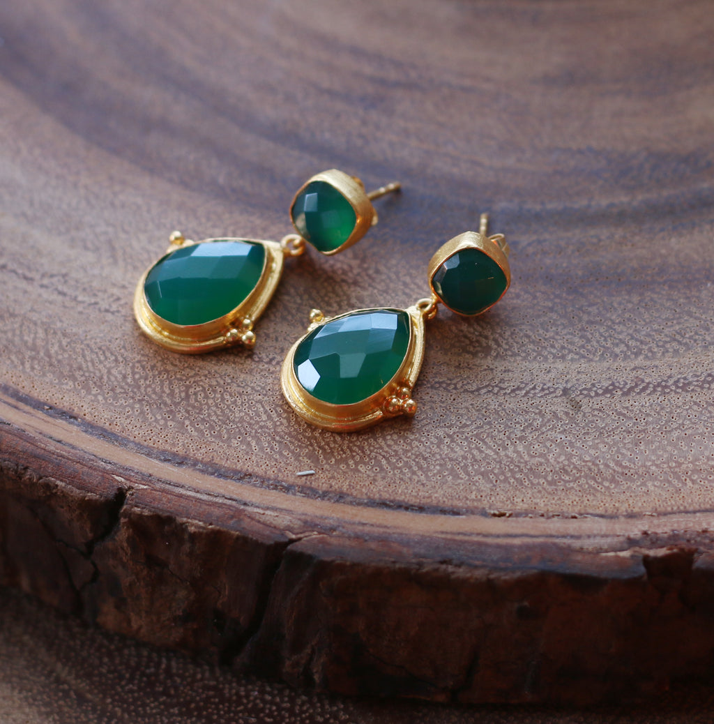 Demure Earrings by Soenaar, handcrafted 18k gold-plated jewelry (photo 2)