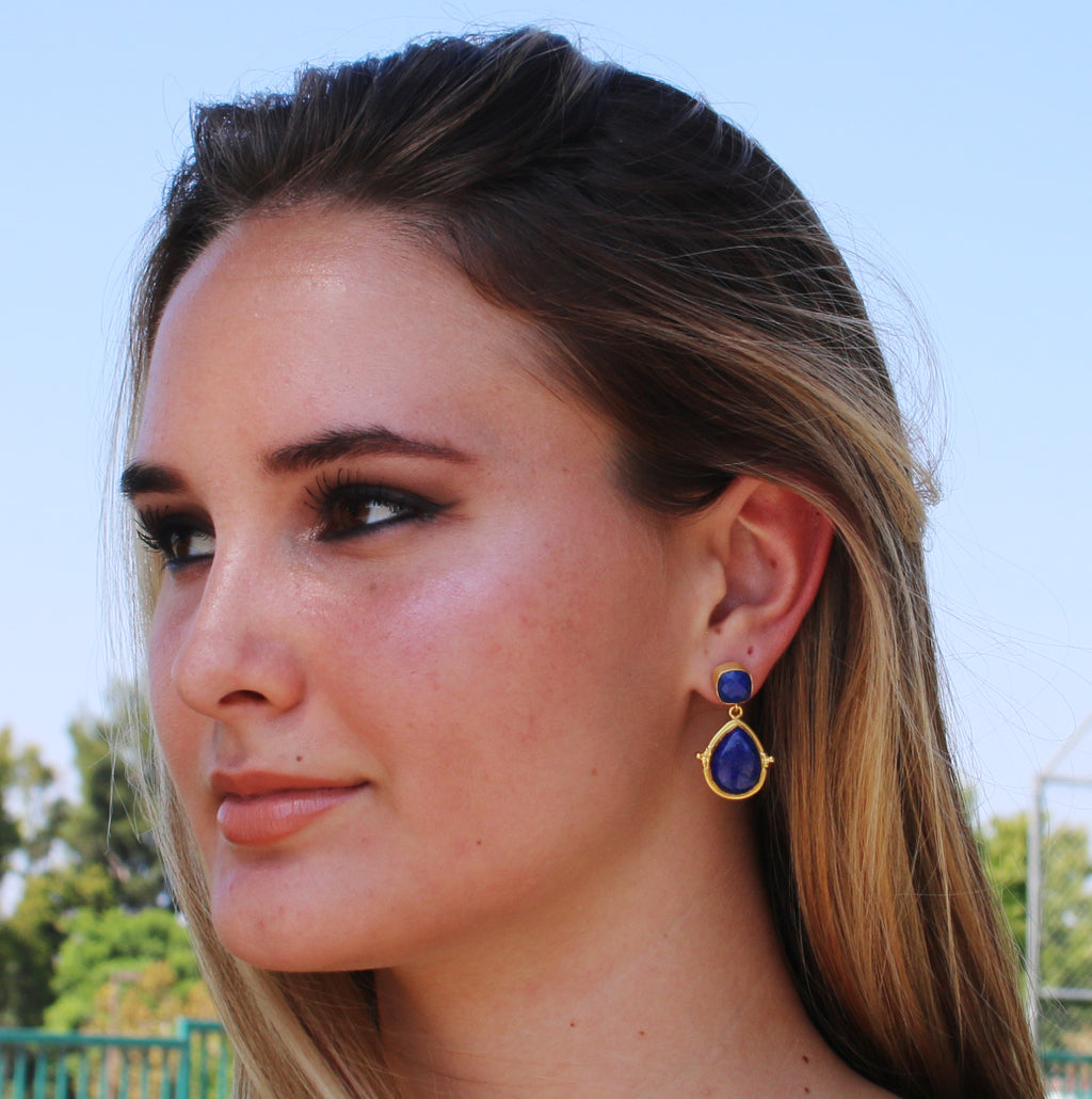 Demure Earrings by Soenaar, handcrafted 18k gold-plated jewelry