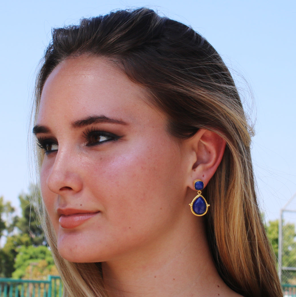 Demure Earrings by Soenaar, handcrafted 18k gold-plated jewelry