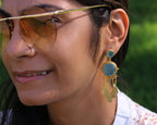 Egyptian Dangles Earrings by Soenaar, handcrafted 18k gold-plated jewelry