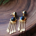 Egyptian Dangles Earrings by Soenaar, handcrafted 18k gold-plated jewelry (photo 2)