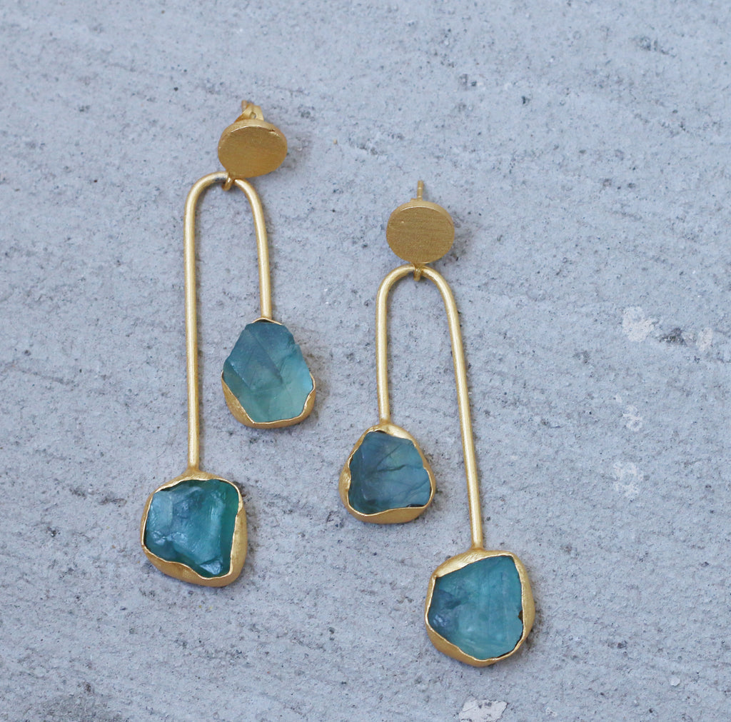 Balance 18k Gold Plated Earrings by Soenaar, handcrafted 18k gold-plated jewelry (photo 9)