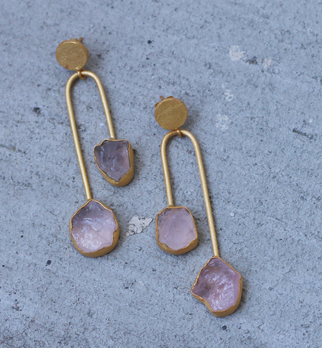 Balance 18k Gold Plated Earrings by Soenaar, handcrafted 18k gold-plated jewelry (photo 7)