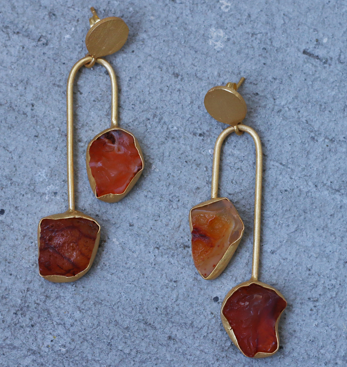 Balance 18k Gold Plated Earrings by Soenaar, handcrafted 18k gold-plated jewelry (photo 11)