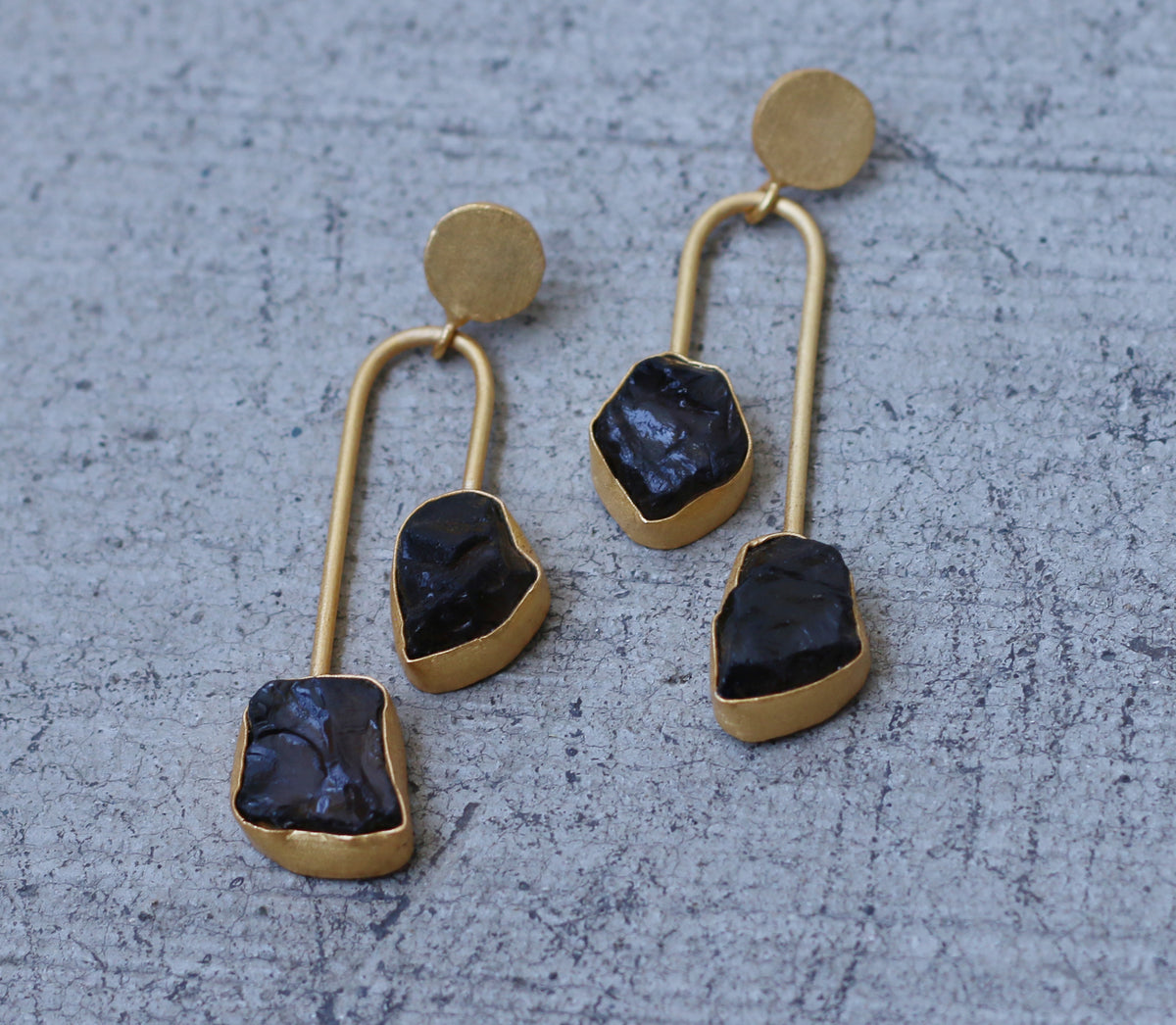 Balance 18k Gold Plated Earrings by Soenaar, handcrafted 18k gold-plated jewelry (photo 12)