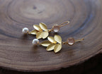 Floret Earrings by Soenaar, handcrafted 18k gold-plated jewelry (photo 4)