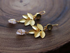 Floret Earrings by Soenaar, handcrafted 18k gold-plated jewelry (photo 2)