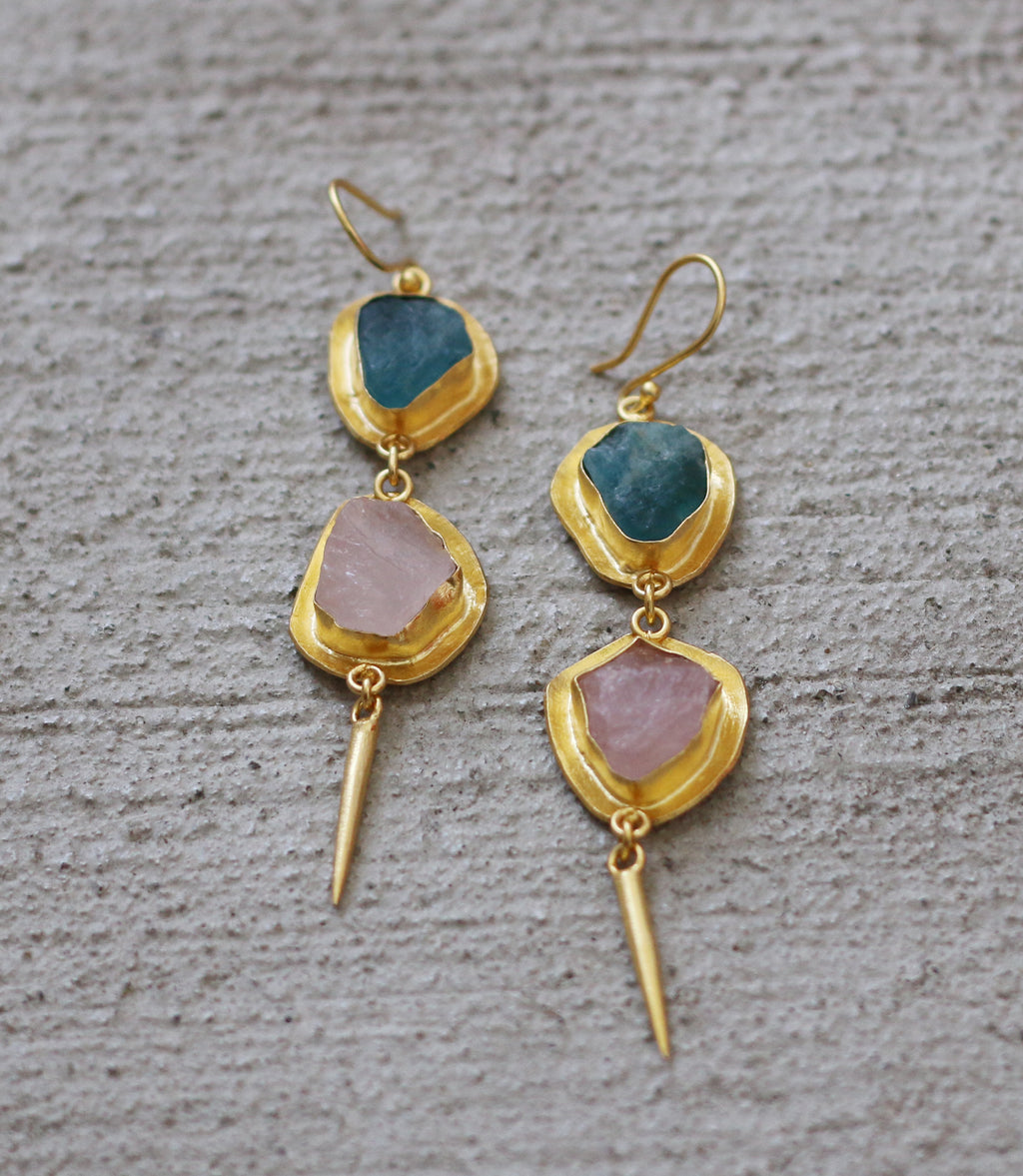 Edge Hook Earrings by Soenaar, handcrafted 18k gold-plated jewelry (photo 2)