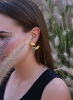 Shrub Earrings by Soenaar, handcrafted 18k gold-plated jewelry