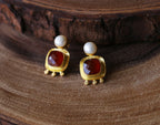 Delphic Earrings by Soenaar, handcrafted 18k gold-plated jewelry (photo 2)