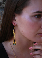 Nepenthes Earrings by Soenaar, handcrafted 18k gold-plated jewelry