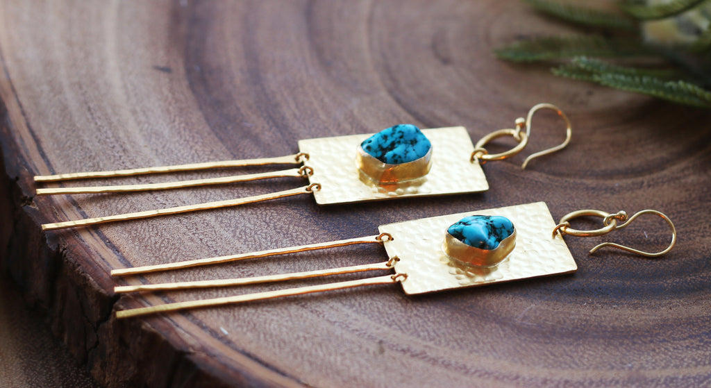Gypsy Earrings by Soenaar, handcrafted 18k gold-plated jewelry (photo 2)