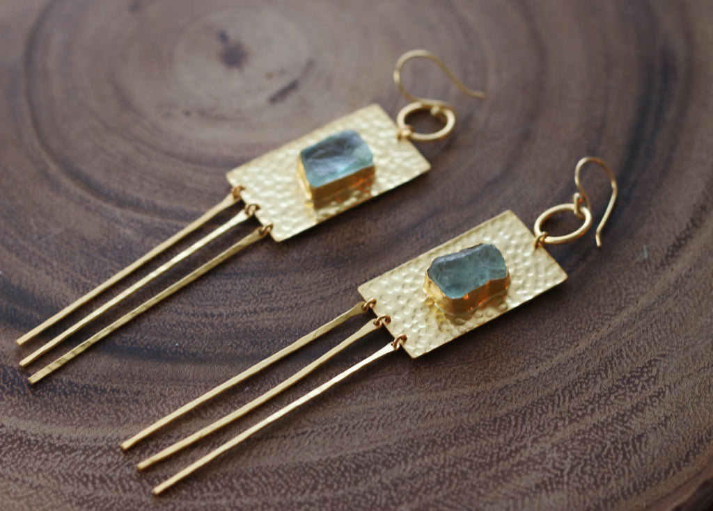 Gypsy Earrings by Soenaar, handcrafted 18k gold-plated jewelry (photo 4)