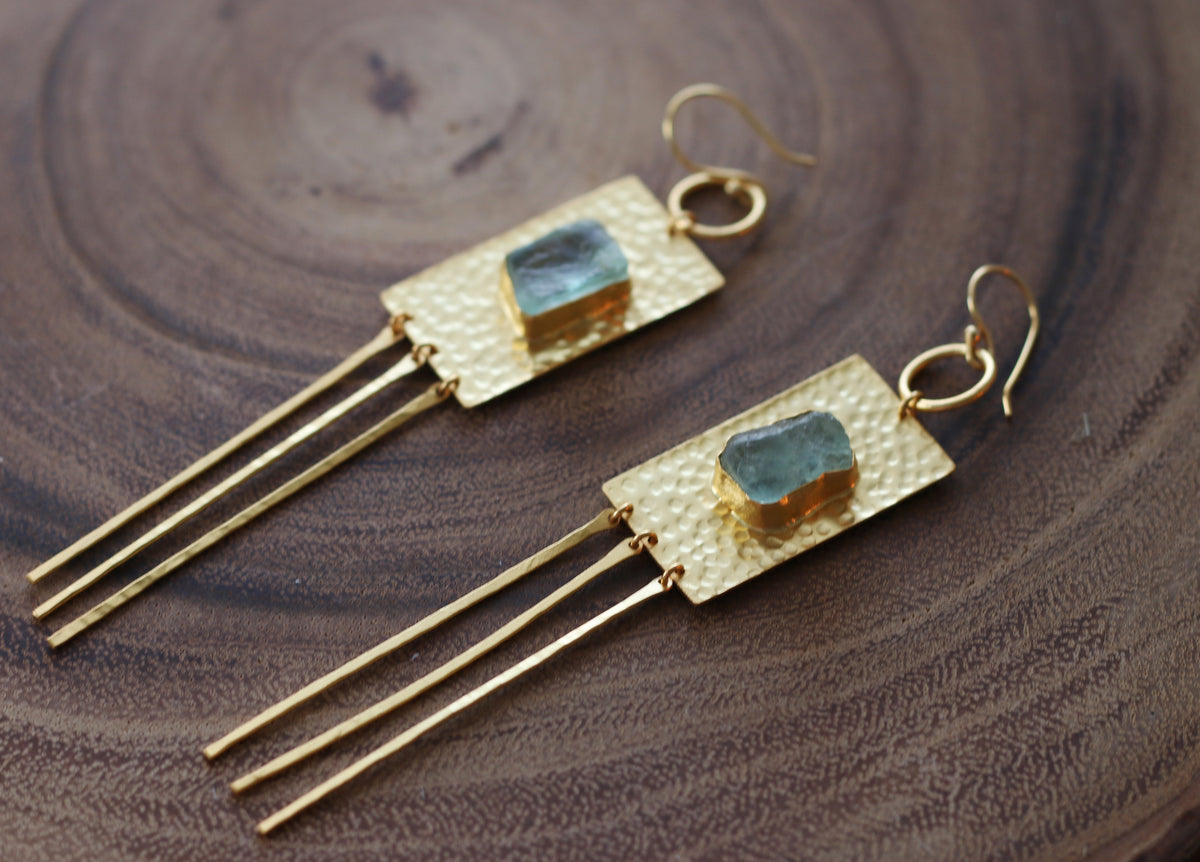 Gypsy Earrings by Soenaar, handcrafted 18k gold-plated jewelry (photo 4)