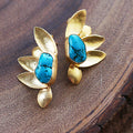 Half Butterfly Earrings by Soenaar, handcrafted 18k gold-plated jewelry (photo 3)