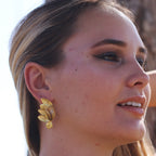 Half Butterfly Earrings by Soenaar, handcrafted 18k gold-plated jewelry