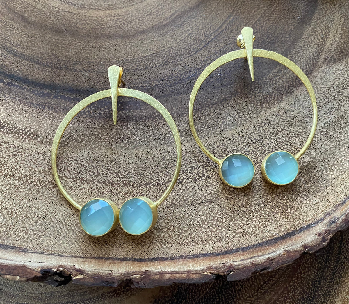 Tribal Folk earrings by Soenaar, handcrafted 18k gold-plated jewelry (photo 7)